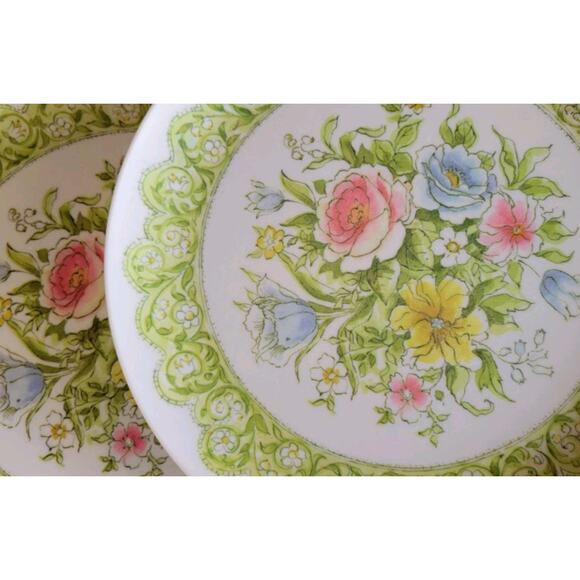 Allied Chemical Melamine Plate Set of 7 RARE HARD TO FIND PATTERN Floral... - Picture 6 of 10
